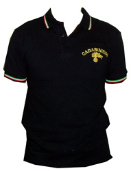 POLO MANICHE CORTE CON BORDO TRICOLORE RICAMO CC