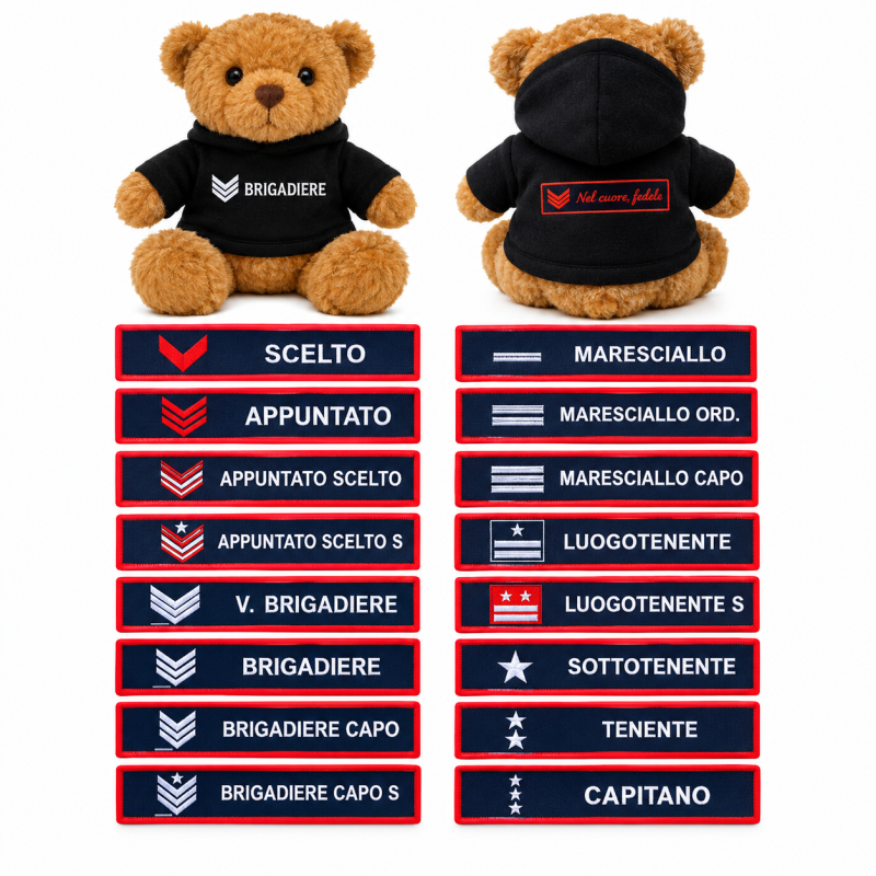 ORSETTO PELUCHE CON GRADI